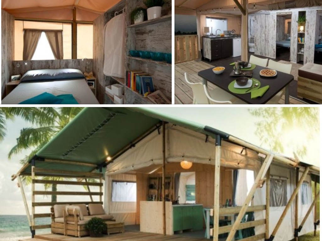 Lodgetent country - collage glamping Santa Marina Camping Boutique, glamping.nl