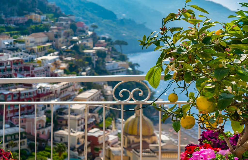 Positano aan de kust van Amalfi